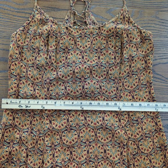Laundry by Shelli Segal Vintage Maxi Dress Mandala print Lace up back Size 14 - Picture 13 of 16